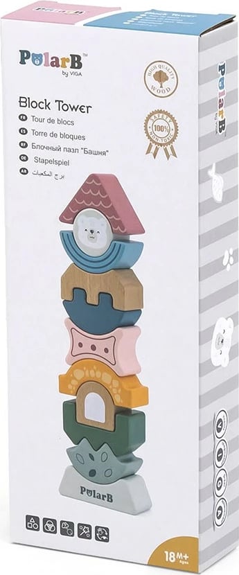 kullë druri, Viga PolarB, 11 forma grumbullimi, për 18+ muaj, shumëngjyrëshe