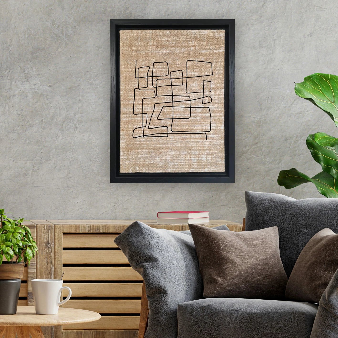 Pikturë dekorative në kanavacë, shumëngjyrëshe, Wallity, LSJ818206842823 - 36x46cm