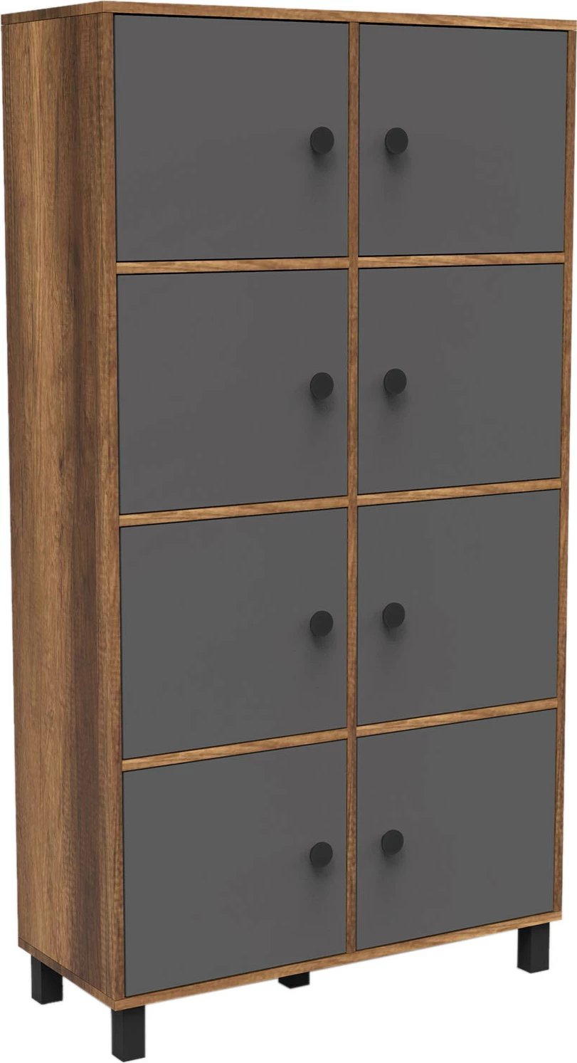 Dollap multifunksional Hanah Home, Mn06-Ba, ngjyrë arre dhe antracit