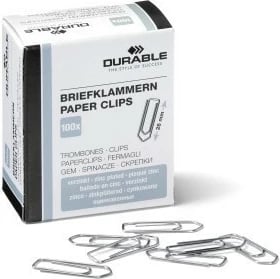 Kapëse letre Durable 120625, 26 mm, 100 copë, argjend