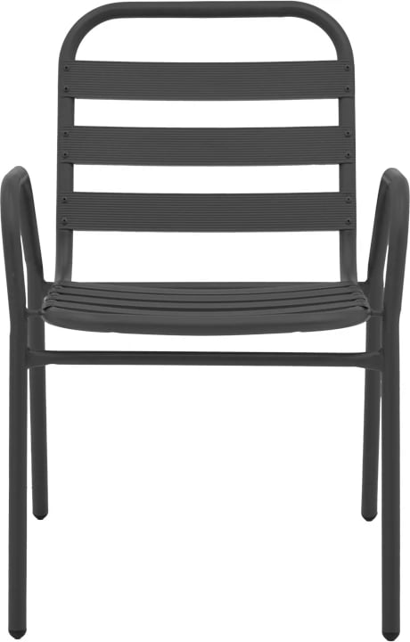 Karrige Sussie, ngjyrë gri e errët, metalike me shufra alumini, 45x62x76cm