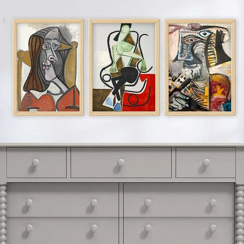 Pikturë dekorative me kornizë (3 copë), Wallity, 3NTC_UNPP10_3545