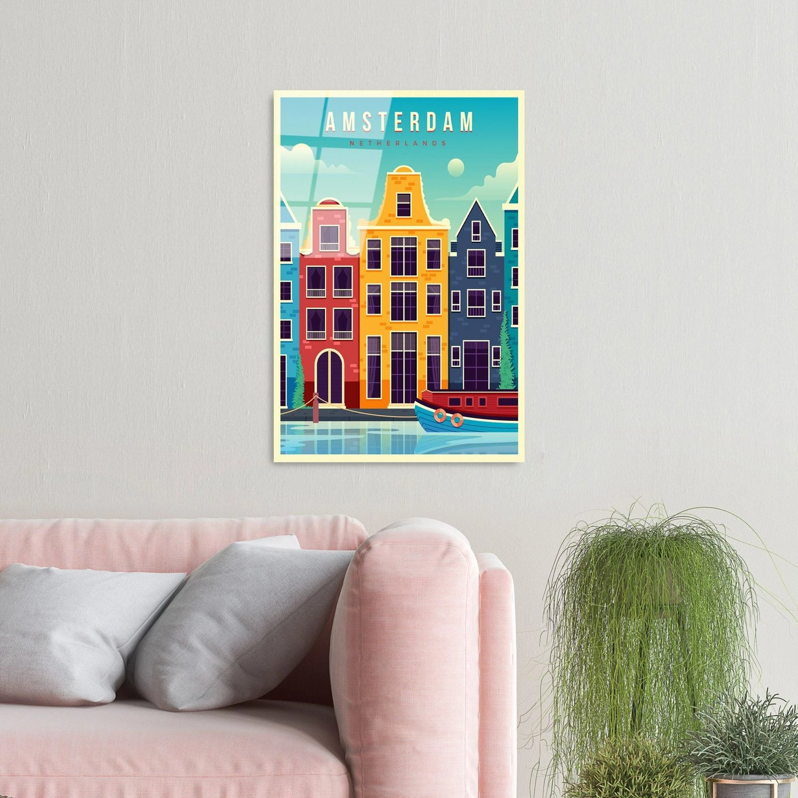 Pikturë dekorative prej xhami të temperuar, Wallity UV-1028, 30x45cm