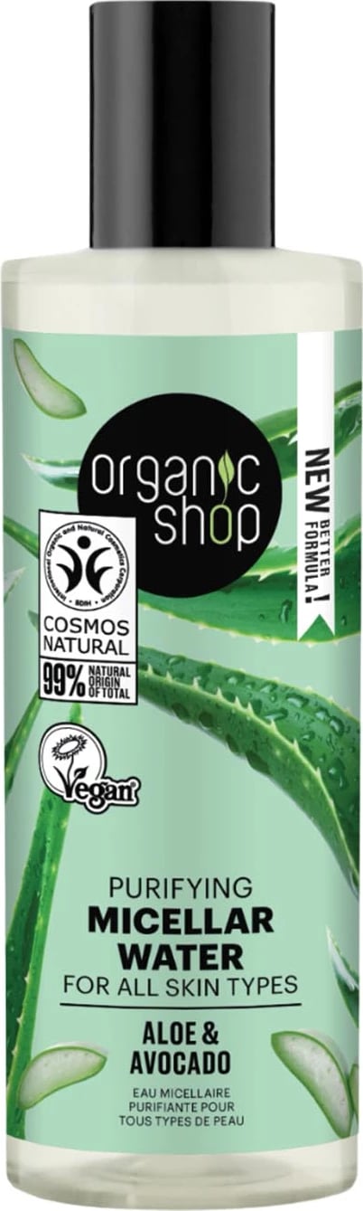 Ujë micelar unisex Organic Shop Aloe & Avocado 150ml