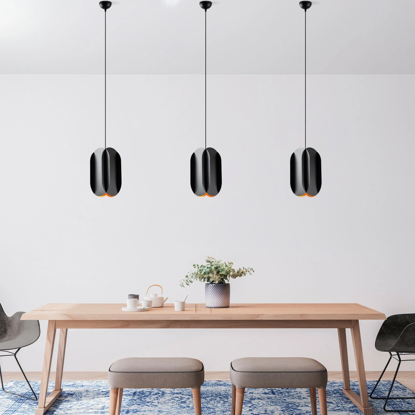 Llambë tavani Opviq, Corner, e zezë, 20x35cm