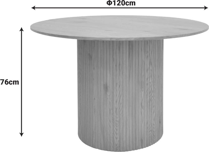 Tavolinë Karulo, MDF, ngjyrë sonoma, Φ120x76cm