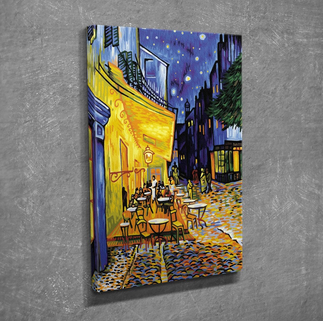 Pikturë dekorative në kanavacë, Wallity, DC238, Cafe Terrace at Night, 30x40cm