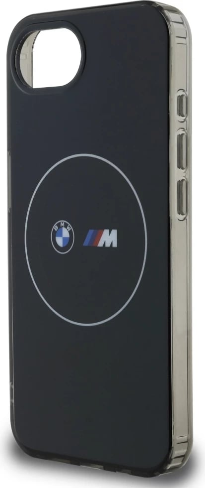 Mbështjellës BMW IML Metal White Circle MagSafe për iPhone 16e, i zi