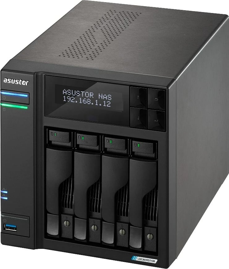 NAS ASUSTOR LOCKERSTOR 4 Gen2 AS6704T, Intel Celeron N5105, 4 GB RAM, 0 TB, i zi