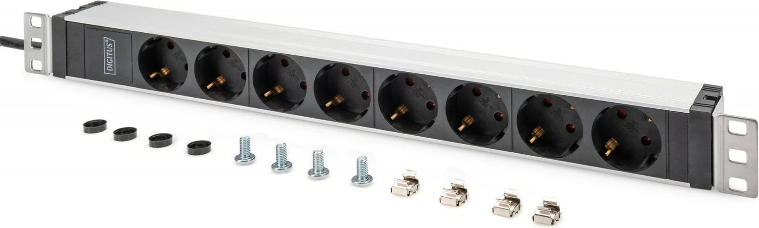 Prizë rack Digitus DN-95428, 8 dalje Schuko, 19", IEC C20, 2m, Alumini, Zi/Argjend Prizë rack Digitus DN-95428, 8 dalje Schuko, 19", IEC C20, 2m, Alumini, Zi/Argjend