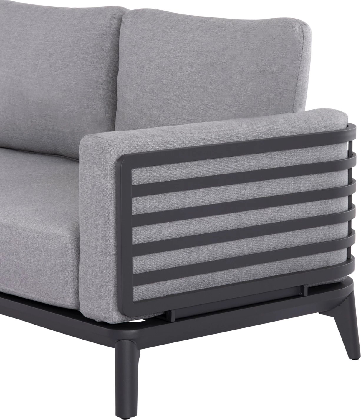 Set këndi për lounge jashtë, 4 pjesë, ORION, alumini ngjyrë gri e errët & olefin, CD6191.01