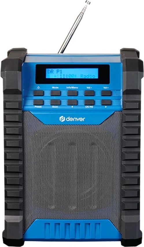 Radio portabile Denver WRD-60, DAB+/FM, Bluetooth, bateri, blu