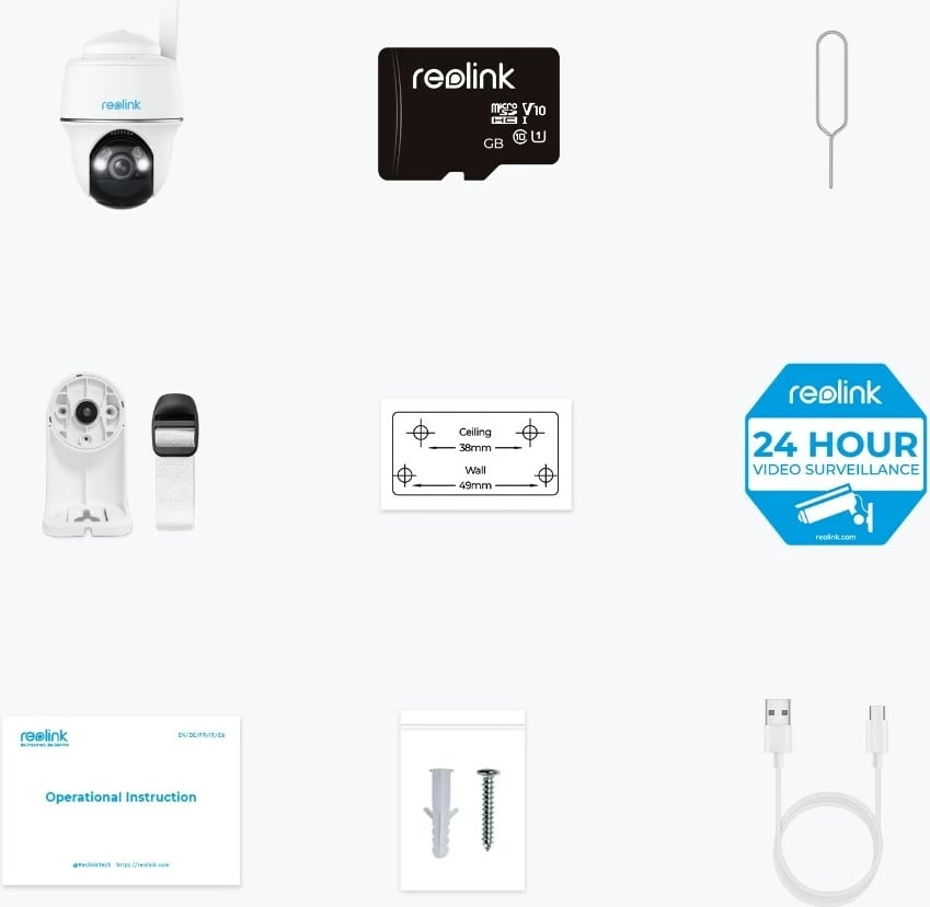 Kamerë e jashtme Reolink Go Series G430, 5MP, 4G LTE, Detektim personi/mjeti/kafshe, 355° Pan & 140° Tilt