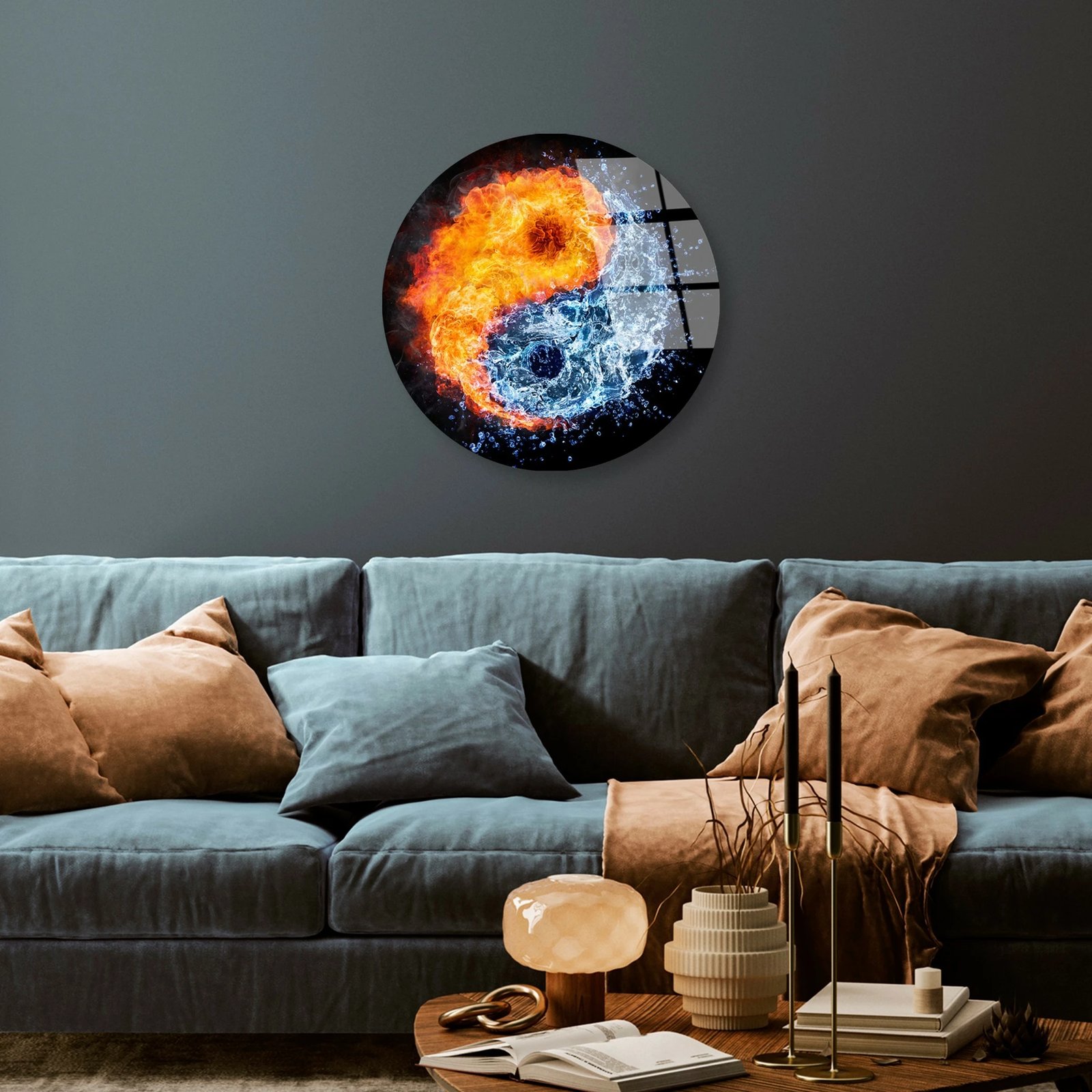 Pikturë dekorative prej xhami të temperuar, Wallity, UV-1142, shumëngjyrëshe, 30cm