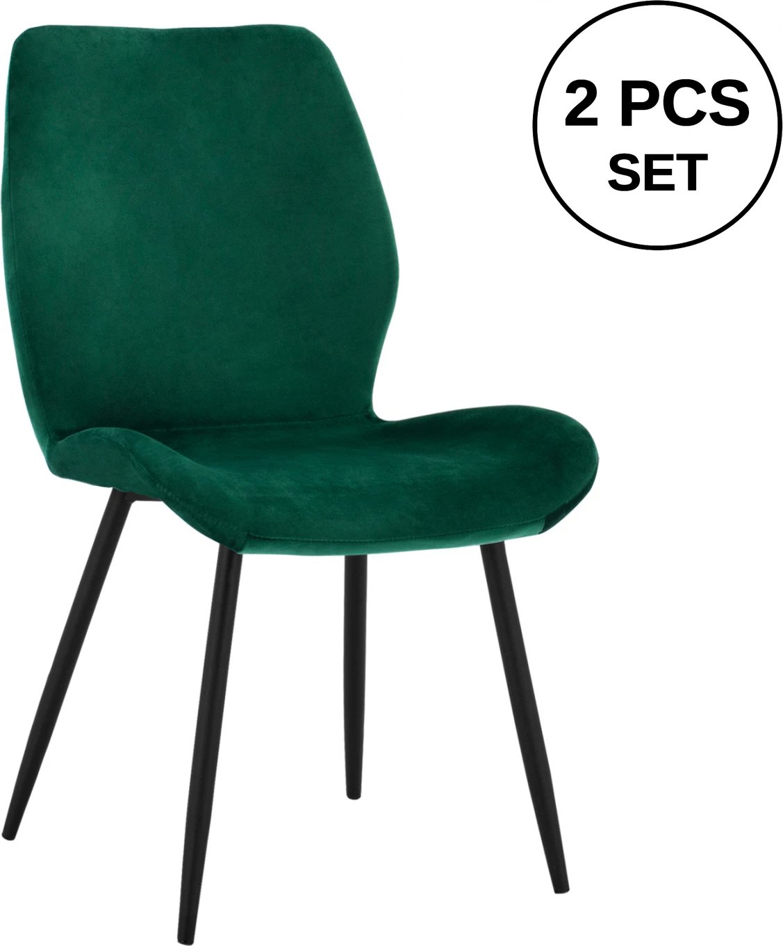 Karrige ngrënieje Klay, ngjyrë selvi & kornizë metalike e zezë, FH8730.03, 49x62,5x87 cm, set prej 2 copë