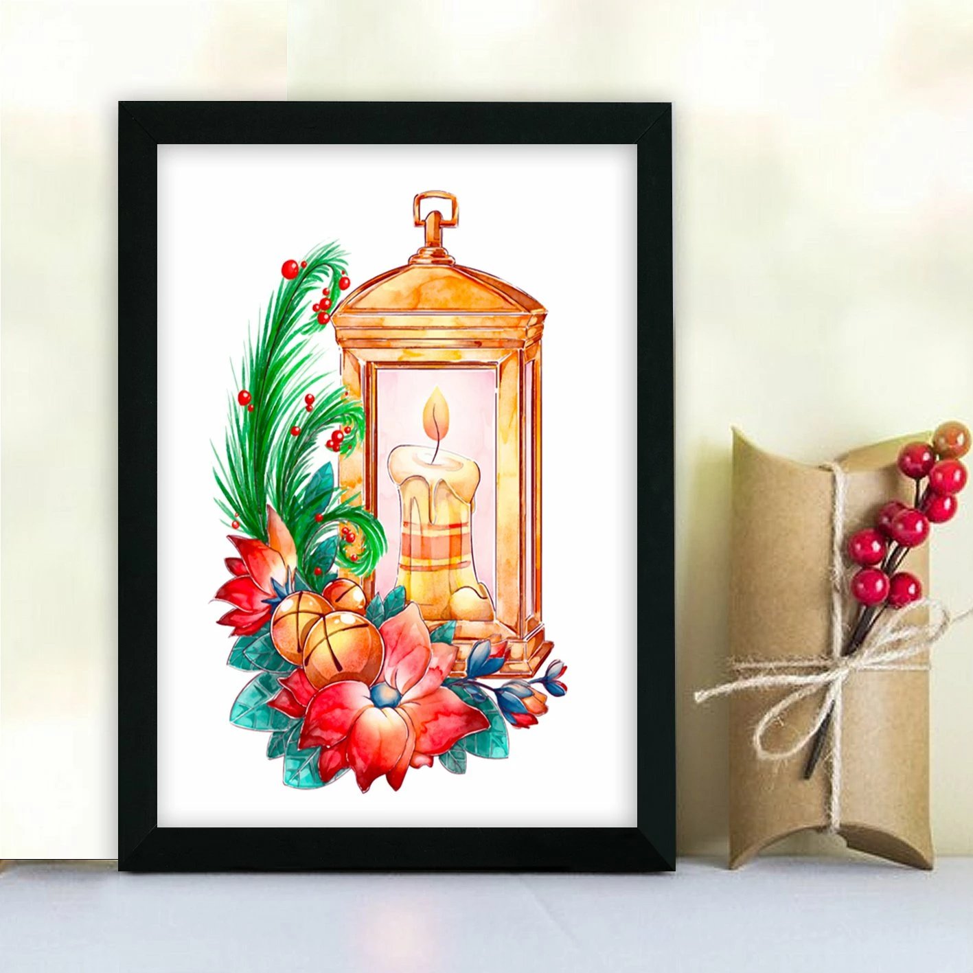 Pikturë dekorative me kornizë MDF, shumëngjyrëshe, Wallity, SC4963112, 24x29cm