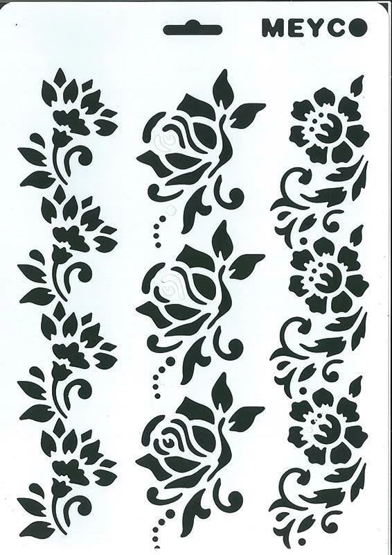 Stencil polipropileni NEXT A4 me trëndafila