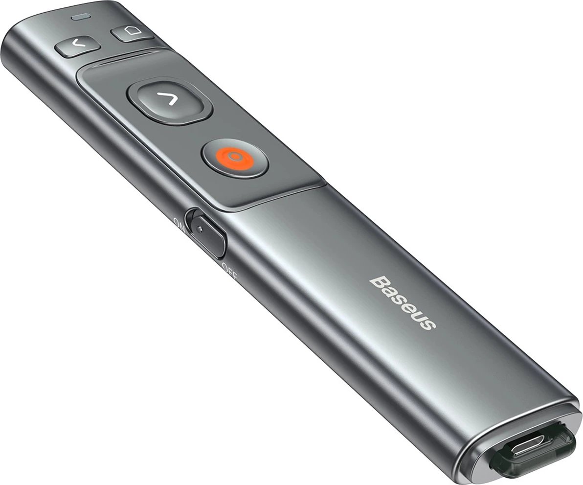 Prezantuese me lazer Baseus Orange Dot ACFYB-B0G, USB-A/USB-C, Gri