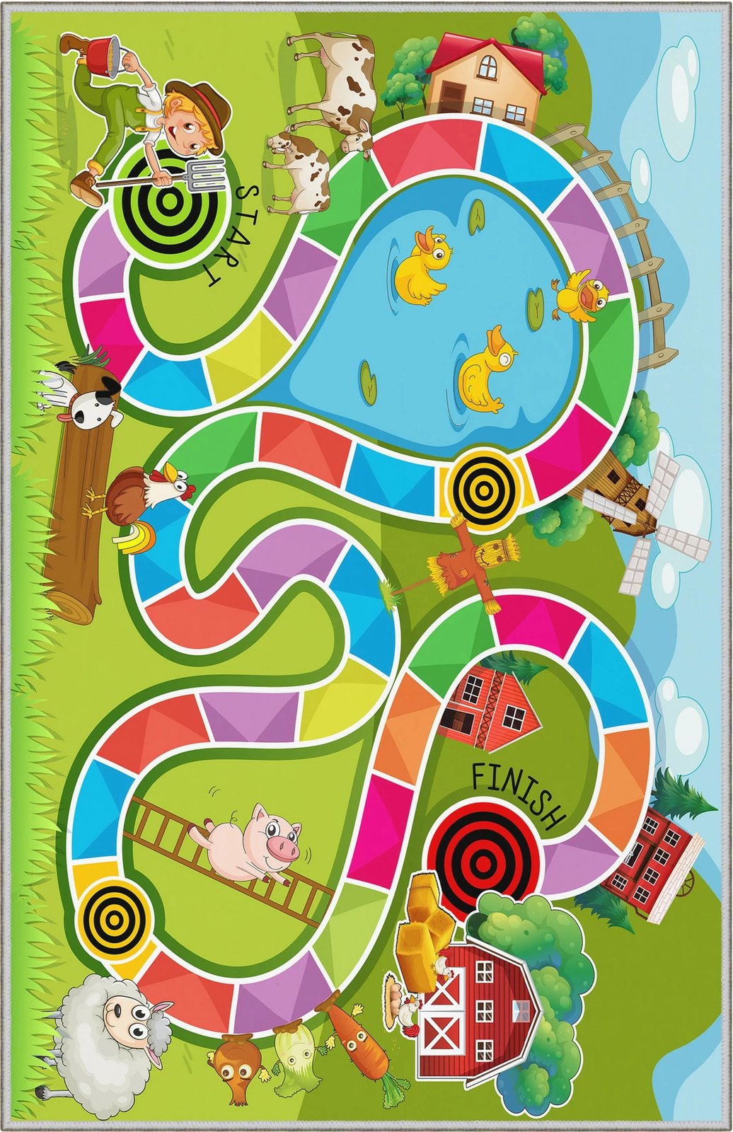 Qilim shumëngjyrësh për fëmijë, 120x180cm, Conceptum Hypnose, WOOKECE099