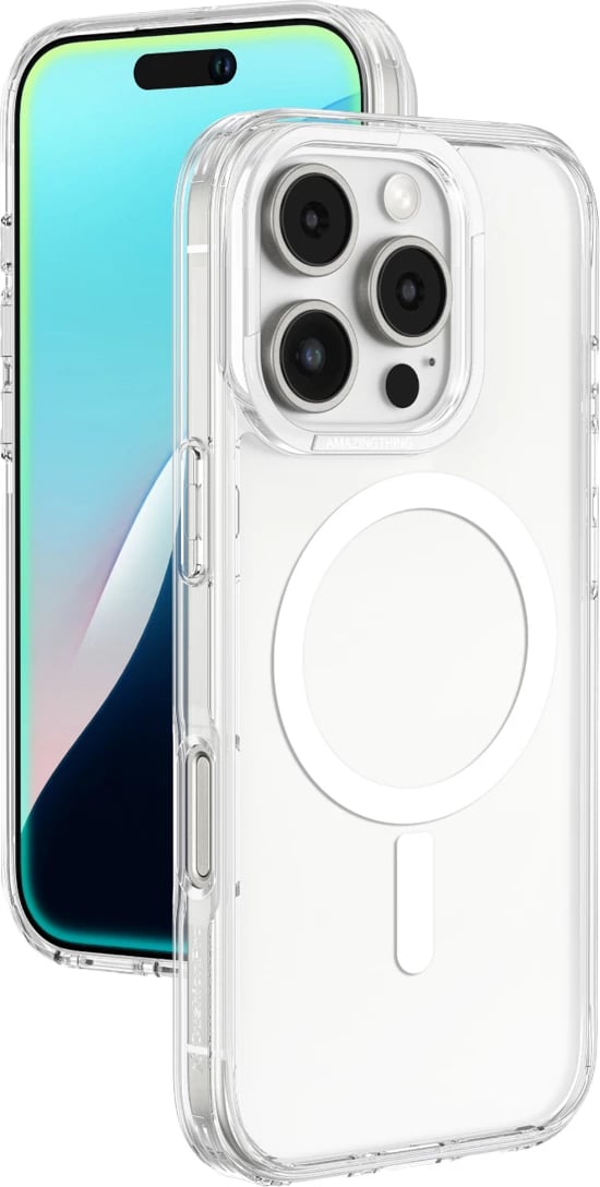 Mbështjellës AmazingThing Minimal Mag Case me unazë magnetike për iPhone 16 Pro, Transparent