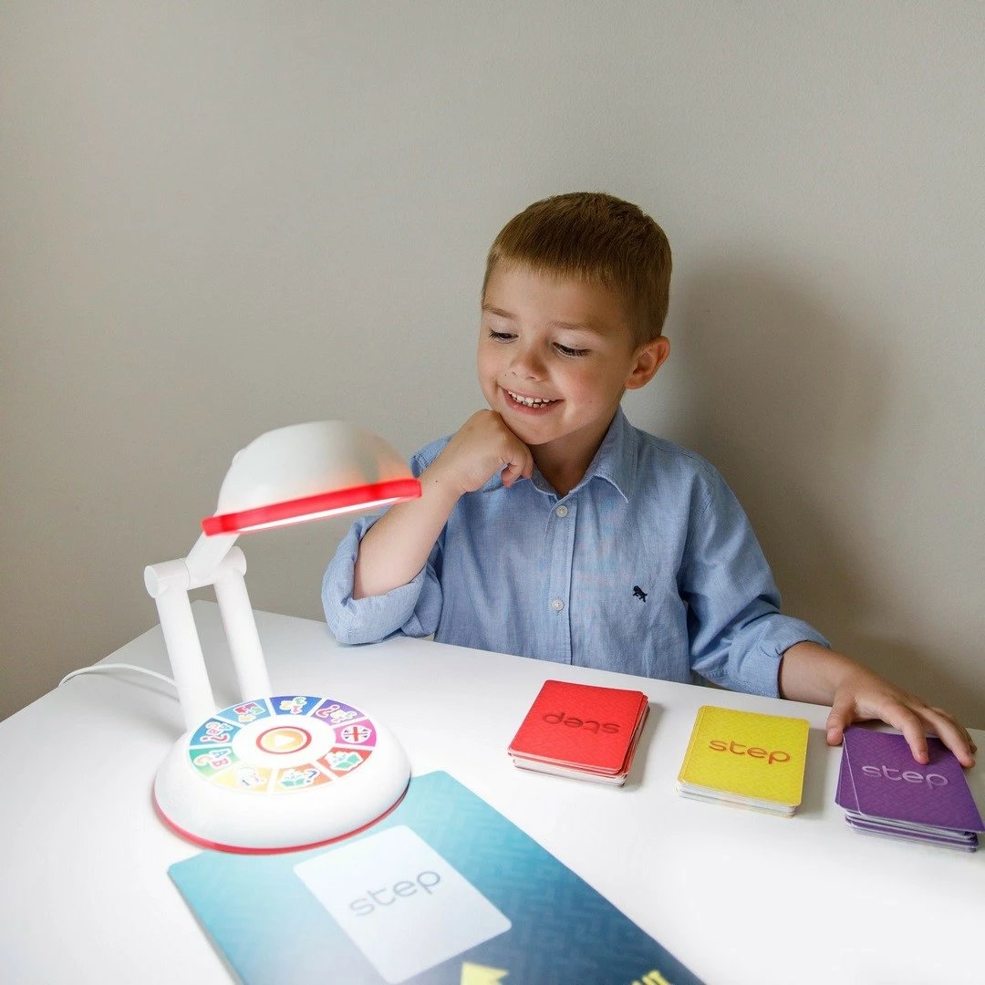 Set edukativ Lisciani Hi Tech My Learning Lamp, për fëmijë, me 95 kartela, LED, shumëngjyrëshe