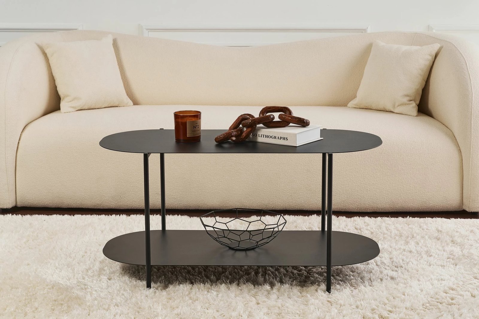 Tavolinë kafeje Skye Decor, SHB-014, ngjyrë e zezë