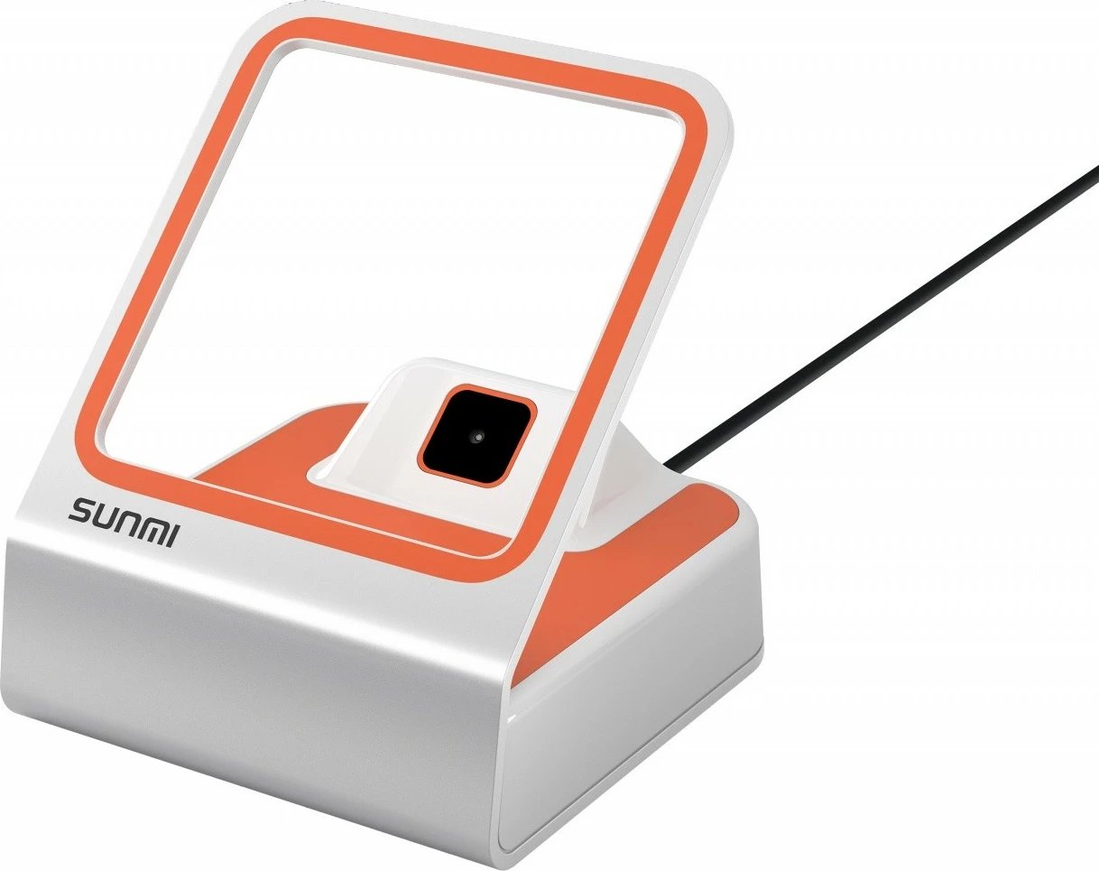 Lexues barkodësh Sunmi C10010039, 1D/QR Code, USB, Portokalli/Bardhë