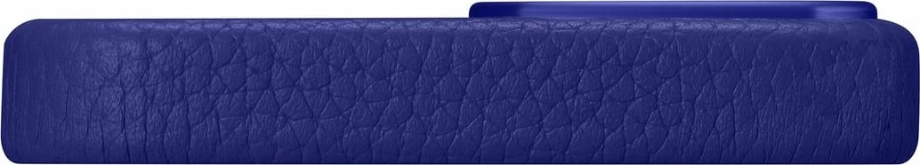 Mbështjellës iCarer Litchi Premium për iPhone 14 Pro, lëkurë natyrale, MagSafe, kaltër e errët