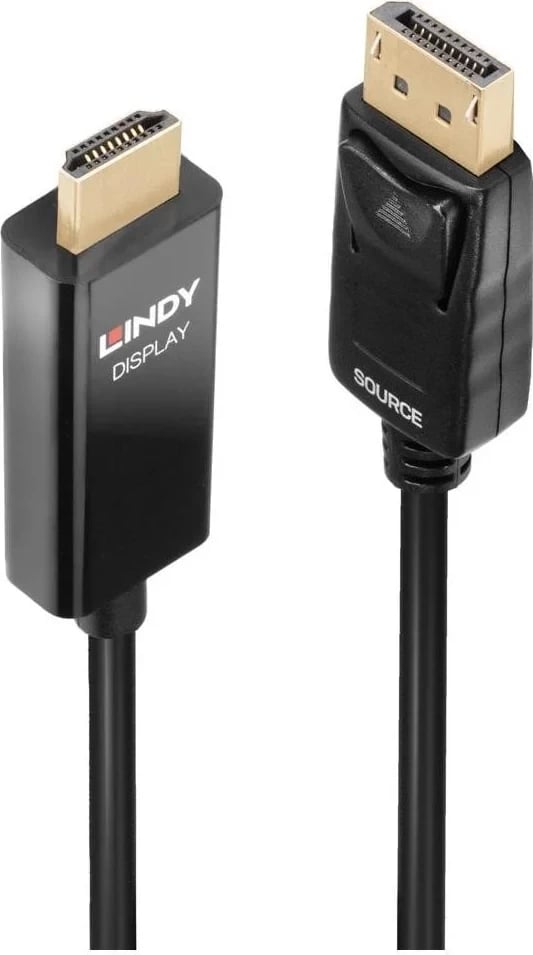 Kabëll Lindy DisplayPort - HDMI HDR 2m, i zi