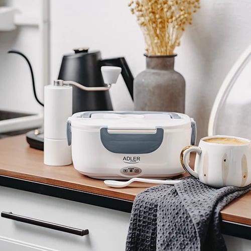 Kuti dreke elektrike, Adler, AD 4474, 1L, 50W max, me 2 ndarje dhe lugë, gri