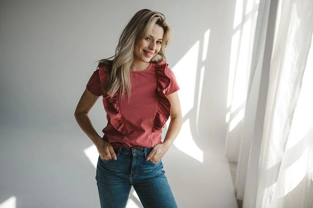 maicë për gjidhënie, milk & love Milky Waves, me mëngë të shkurtra, madhësi XL, kafe/rozë