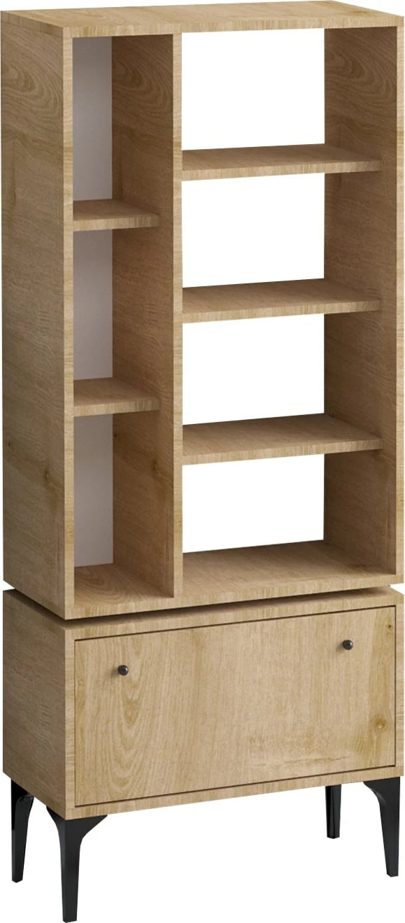 Raft librash Hanah Home, Fix, ngjyrë lis dhe e zezë, Dec0056