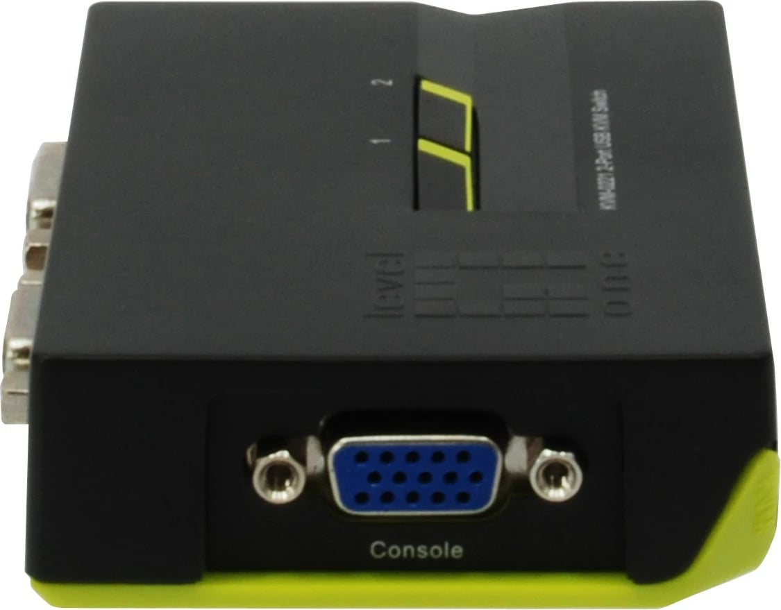 Switch KVM LevelOne 2-Port USB VGA, 2048 x 1536, i zi, jeshil