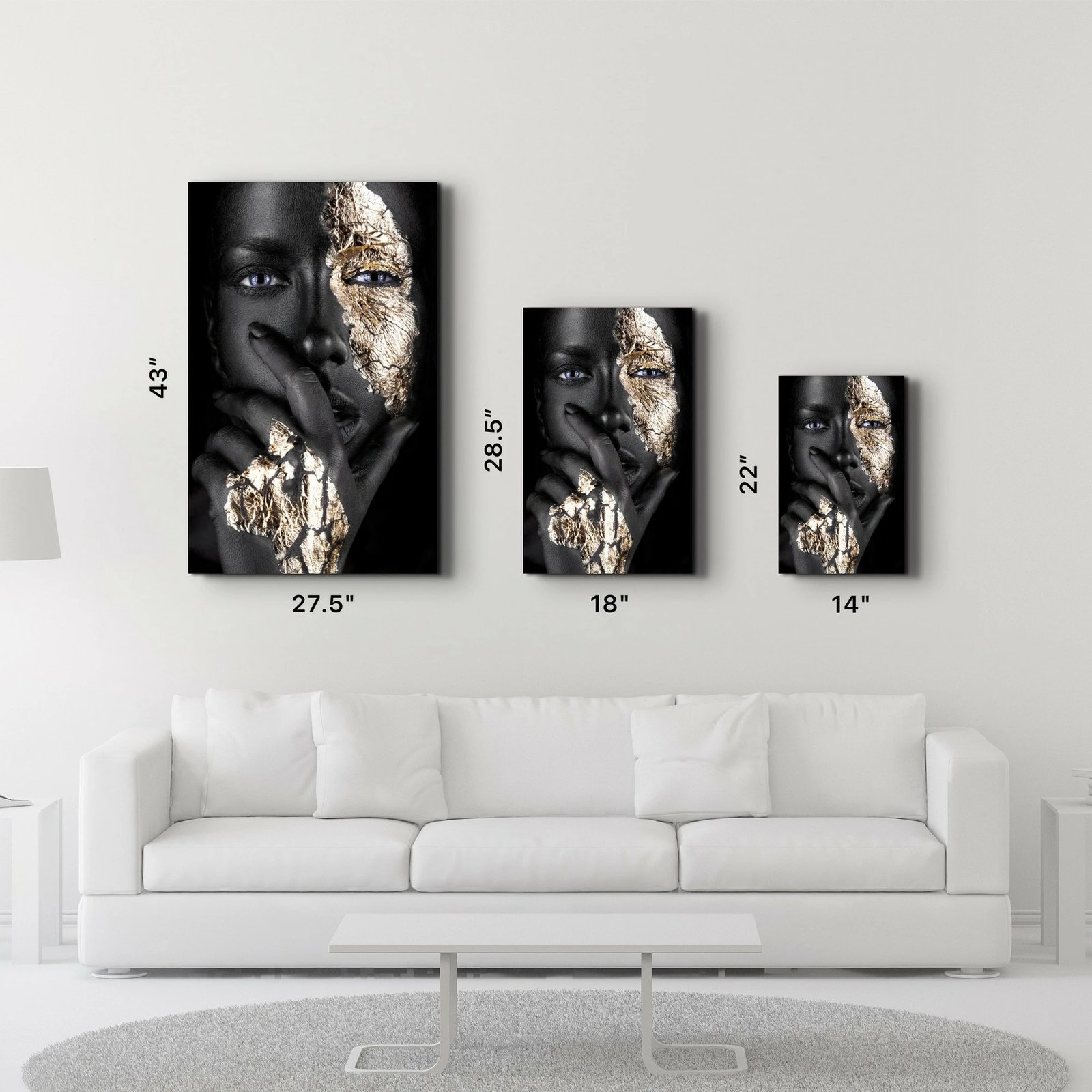 Pikturë dekorative prej xhami të temperuar, Wallity OGLS-8058, 46x72cm