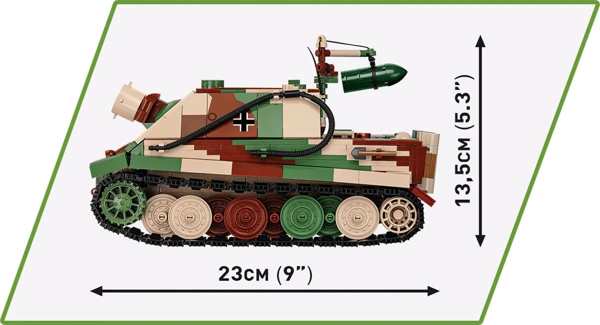 Set blloqe Cobi Klocki 38cm Sturmmörser Sturmtiger, 1100 pjesë, Kamuflazh