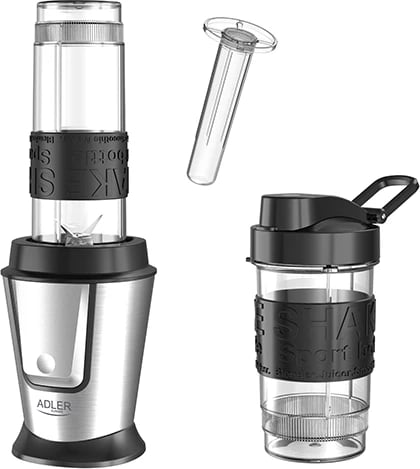 blender personal Adler AD 4081 500W 20000rpm 2 shishe 570ml/400ml inox i zi me shkop ftohës