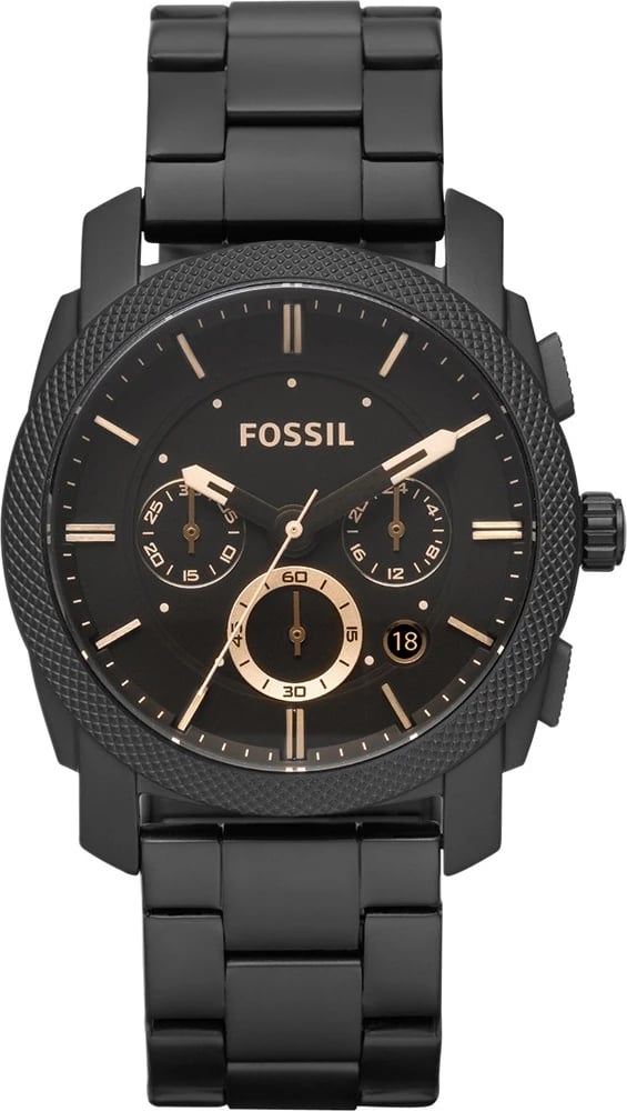 Orë dore FOSSIL MACHINE për femra, e zezë