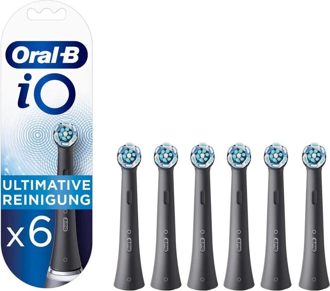 kokë furçe sonike, Oral-B, iO 4210201434771, x6, e zezë, set 6-Pack