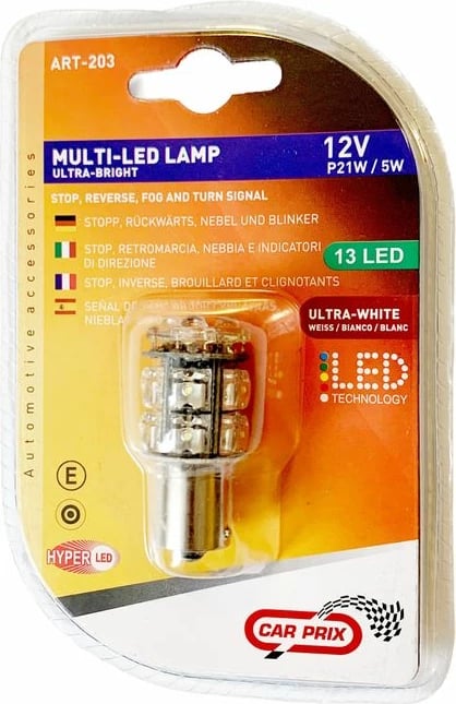 Lampa Led 12v Ba15s-13 Flux Led White