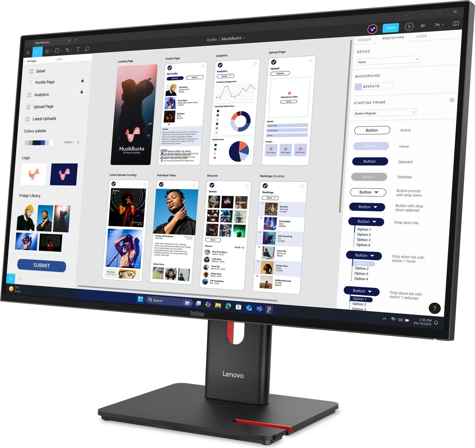 Monitor Lenovo ThinkVision T32UD-40 31.5 inç UHD HDMI/DP/USB-C i zi