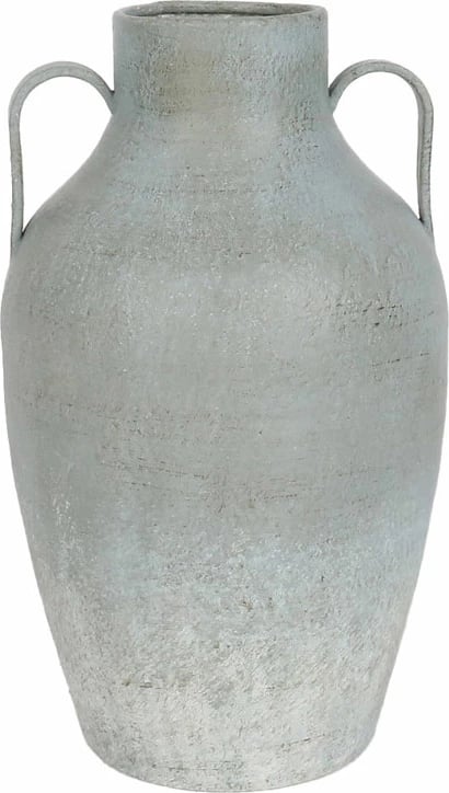 Vazo dekorative AMFORE, metal, ngjyrë gri-blu, 21x19x40cm