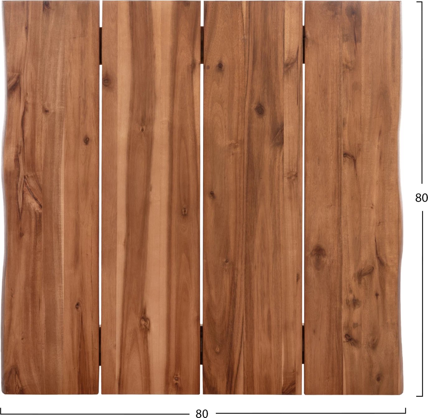 Sipërfaqe tavoline katrore, dru akacie natyrale, FH6300.01, 80x80x3.5cm