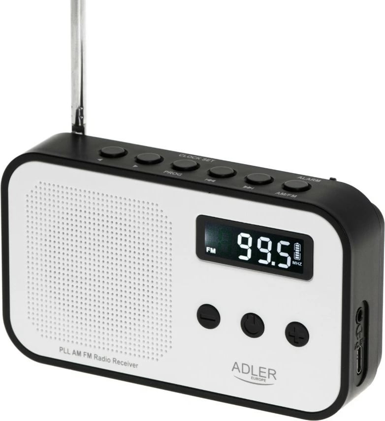 Radio digjitale Adler AD1907 PLL, e bardhë
