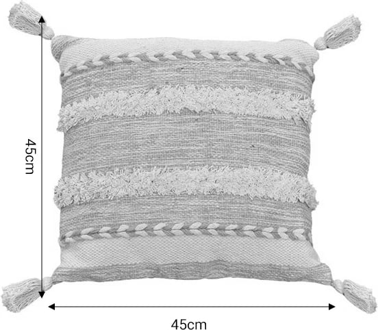 Jastëk Rozi Inart, pëlhurë bezhë, 45x45x2.5cm