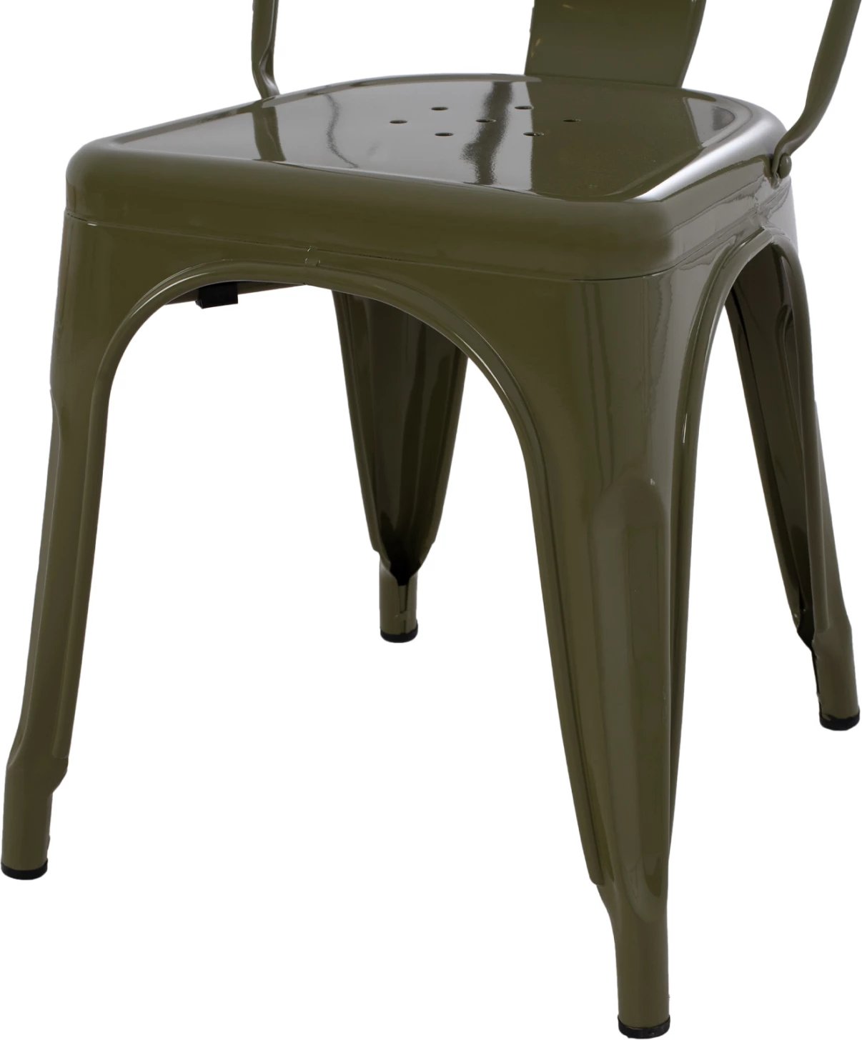 Karrige për ngrënie MELITA FH8641.43 metalike, ngjyrë ulliri e errët, 43x50x82H cm.