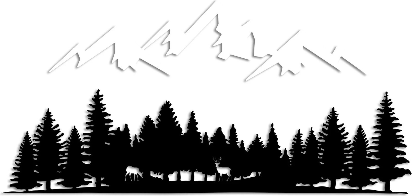 Aksesor dekorativ metalik për mur, Wallity, natyrë dhe male - 6