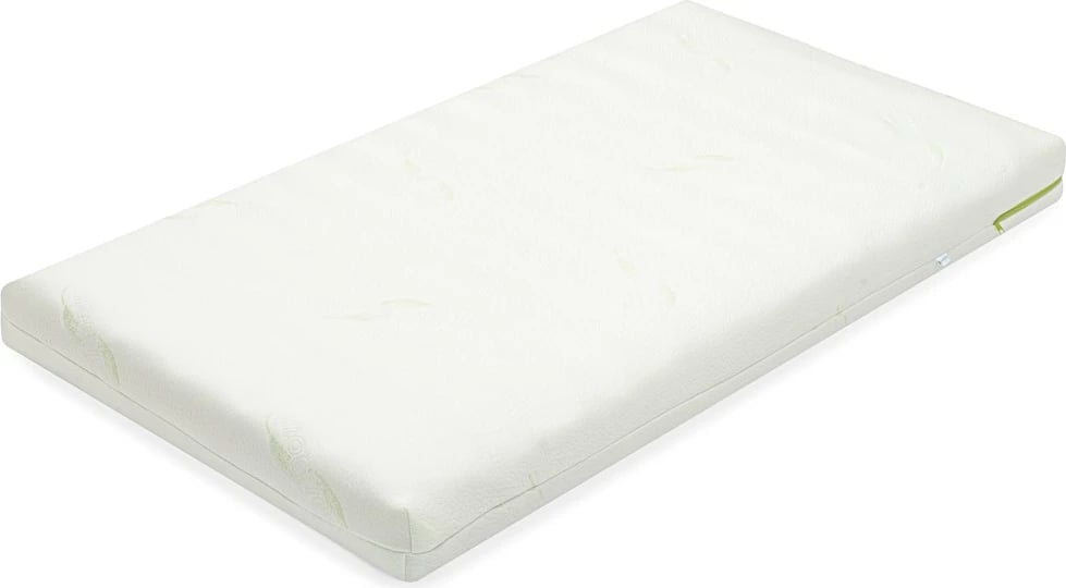 Dyshek fëmijësh New Baby CLASSY 120x60x12 cm me VISCO, shkumë T-1830 dhe shtresë kokosi, mbulesë Aloe Vera, i bardhë