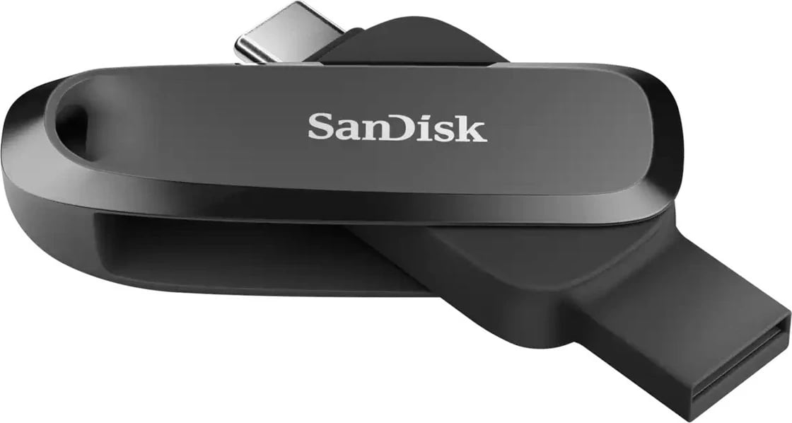 USB stick Sandisk 32GB, USB Type-C, swivel, e zezë