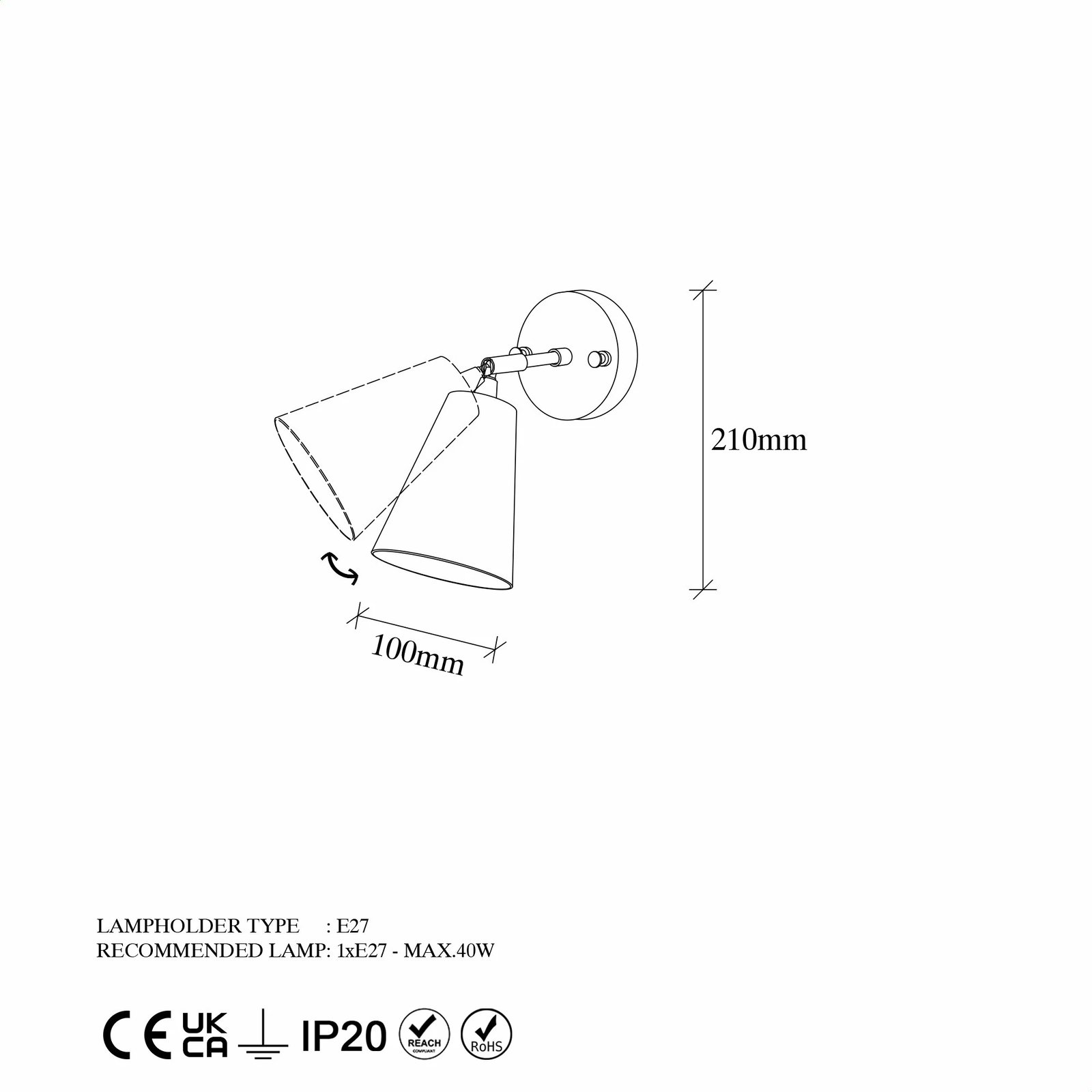 Llambë muri Opviq, Evander - 13191, e zezë dhe ari Llambë muri Opviq, Evander - 13191, e zezë dhe ari