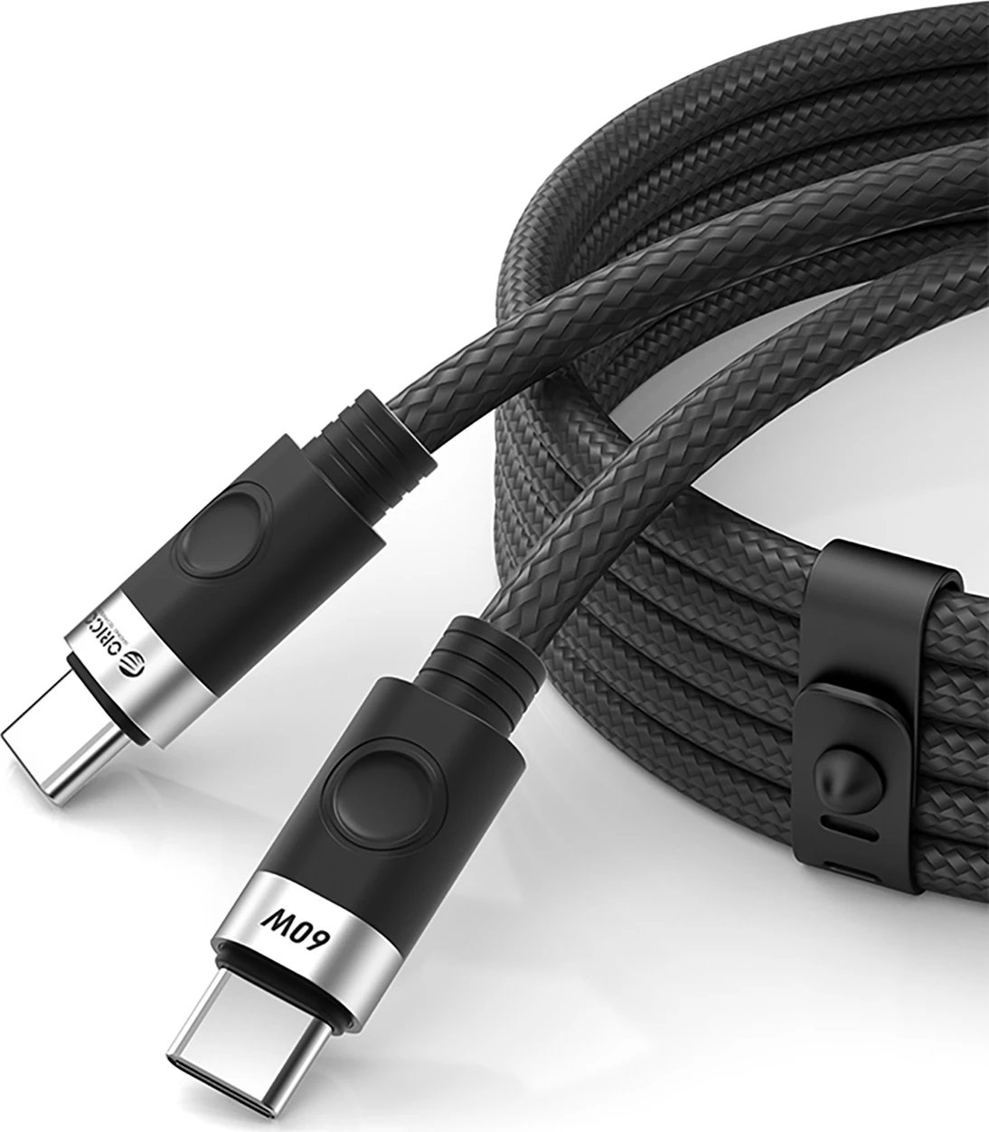 Kabllo Orico CDX, USB-C në USB-C, 1m, 60W, e zezë